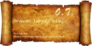 Oravan Tarzícia névjegykártya